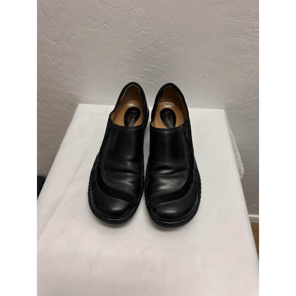 Women's Clarks Artesan Black Leather Shoes 8M